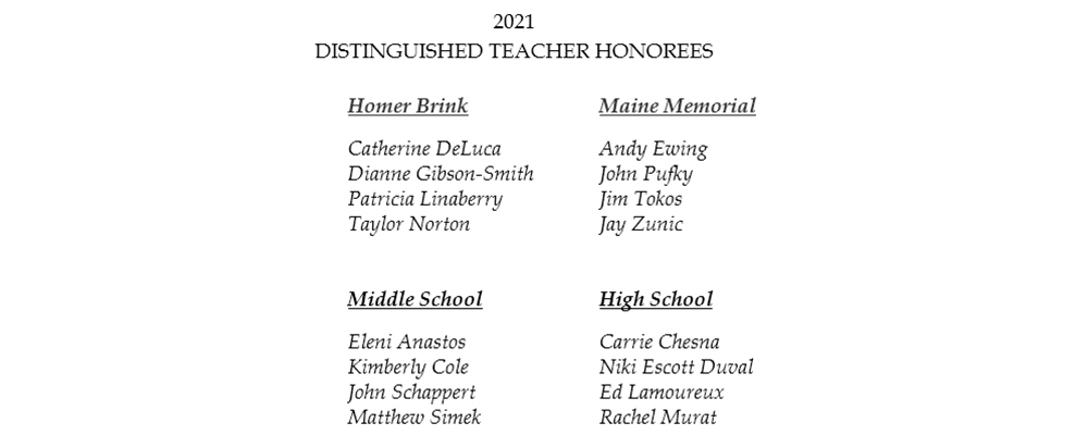 List of distinguished teachers