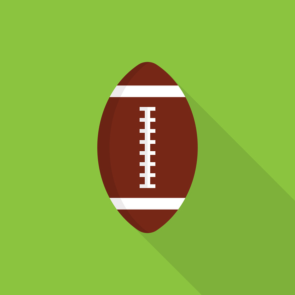drawing of football on light green background